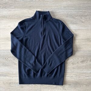 Navy Blue Express quarter zip sweater size medium men's